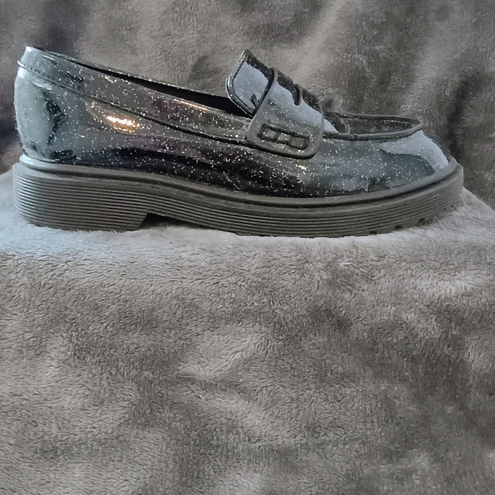 Art Class Celia Glitter Slip-On‎ Loafers Black Onyx  - Girls Size 3 - Picture 3 of 16